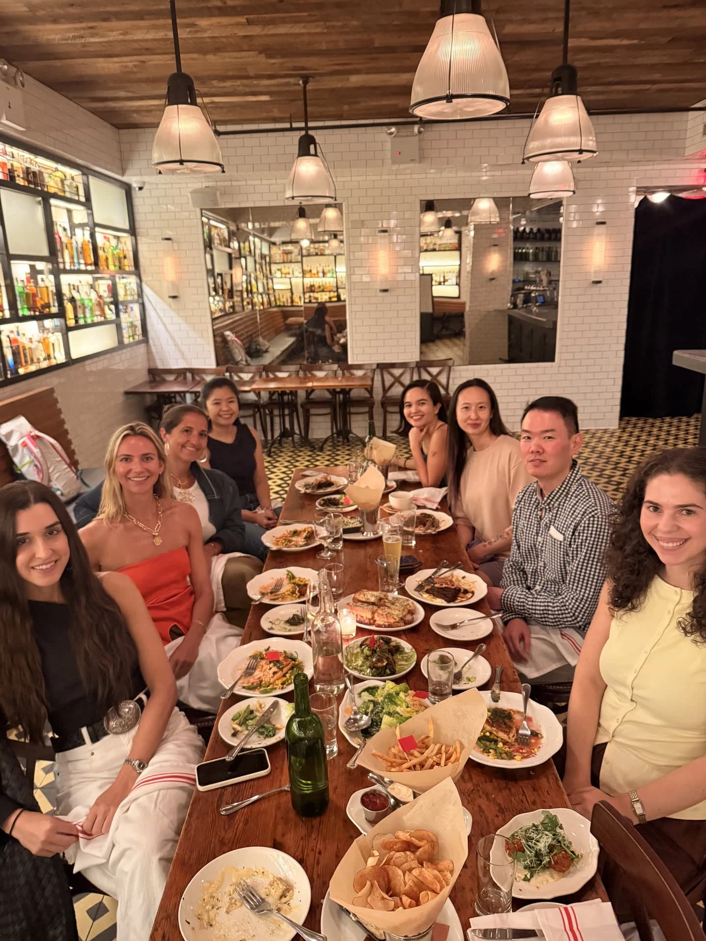 An intimate Time Rich Club dinner around one long table