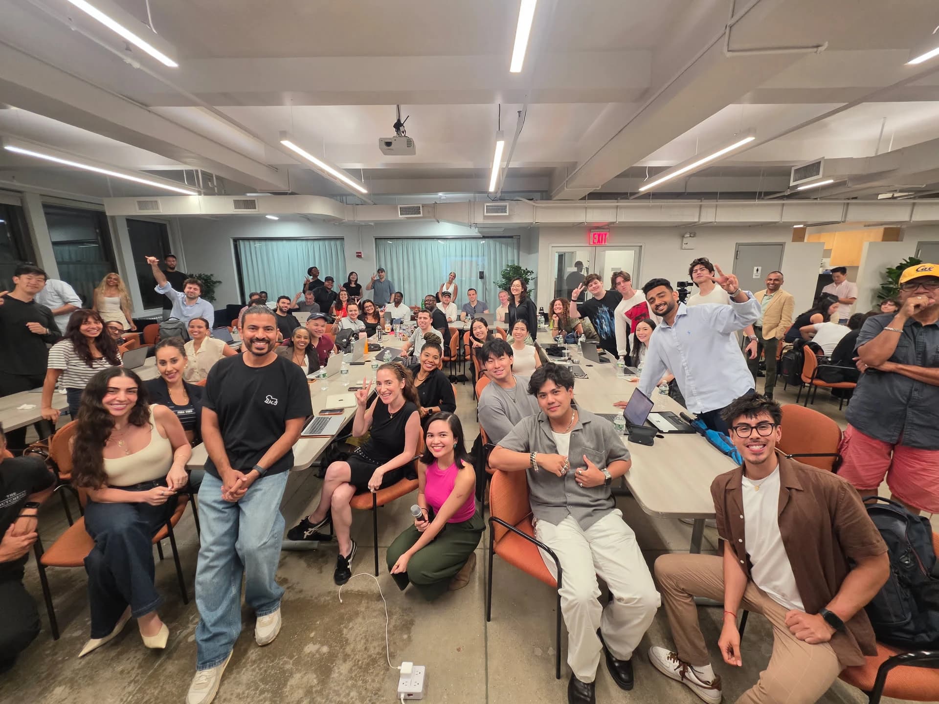 A full room of founders and creators at a Time Rich Club workshop in New York