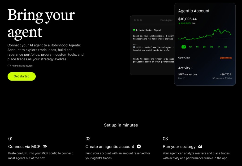 Bring your agent: connect, fund, and run your strategy