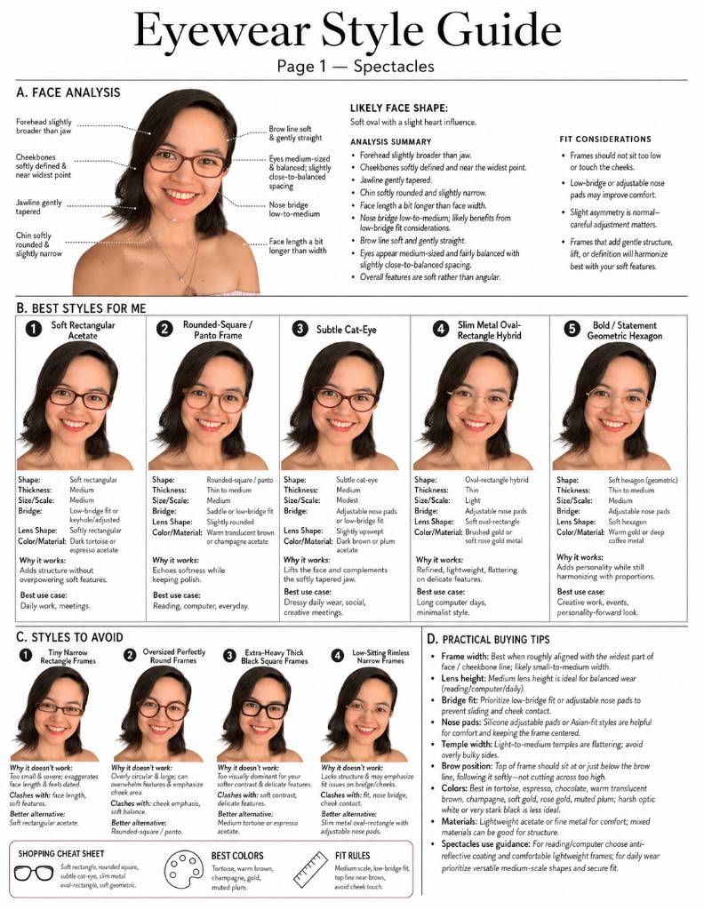Eyewear guide — glasses