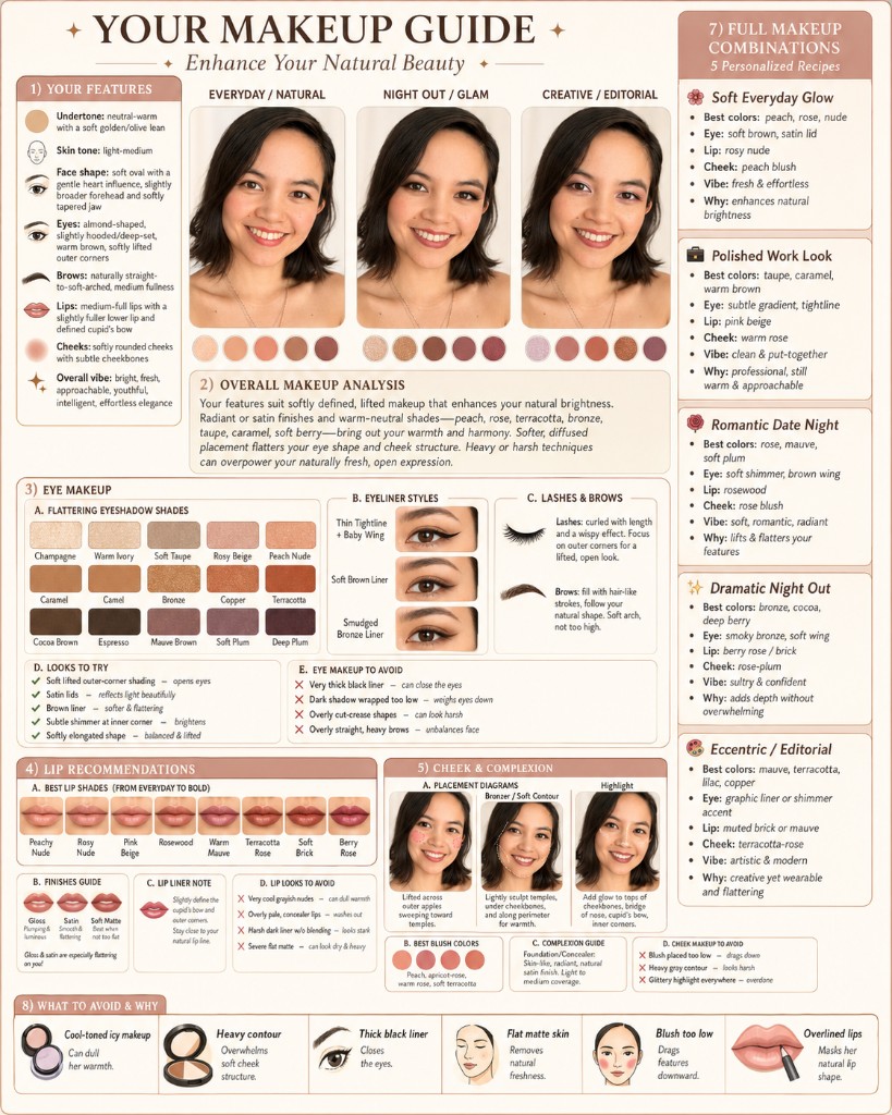 Makeup guide output