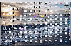 Messy Desktop before organization