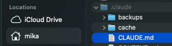 CLAUDE.md file in your global folder