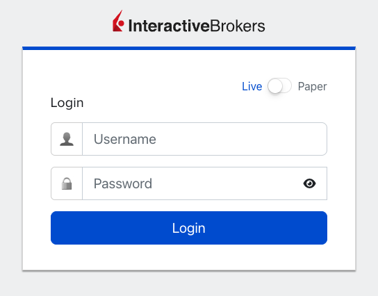 IBKR login screen when connecting from Claude
