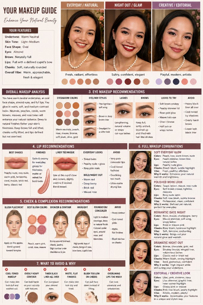 Makeup consultant guide output