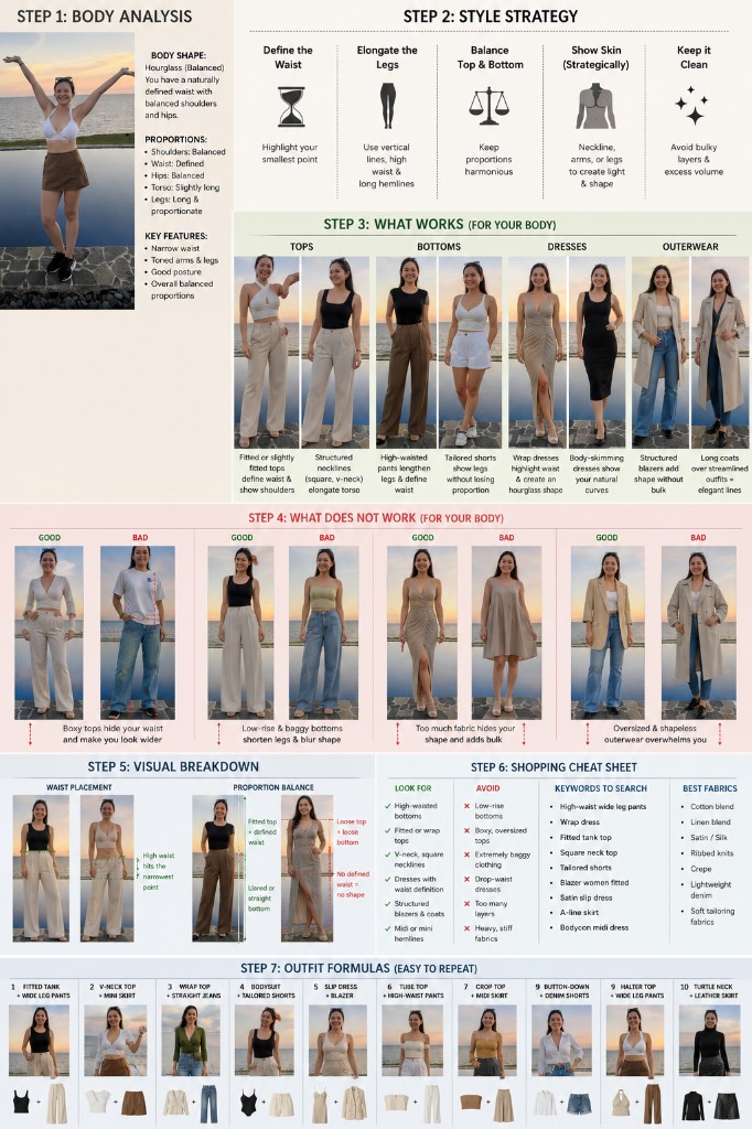 Personal stylist body-shape guide output