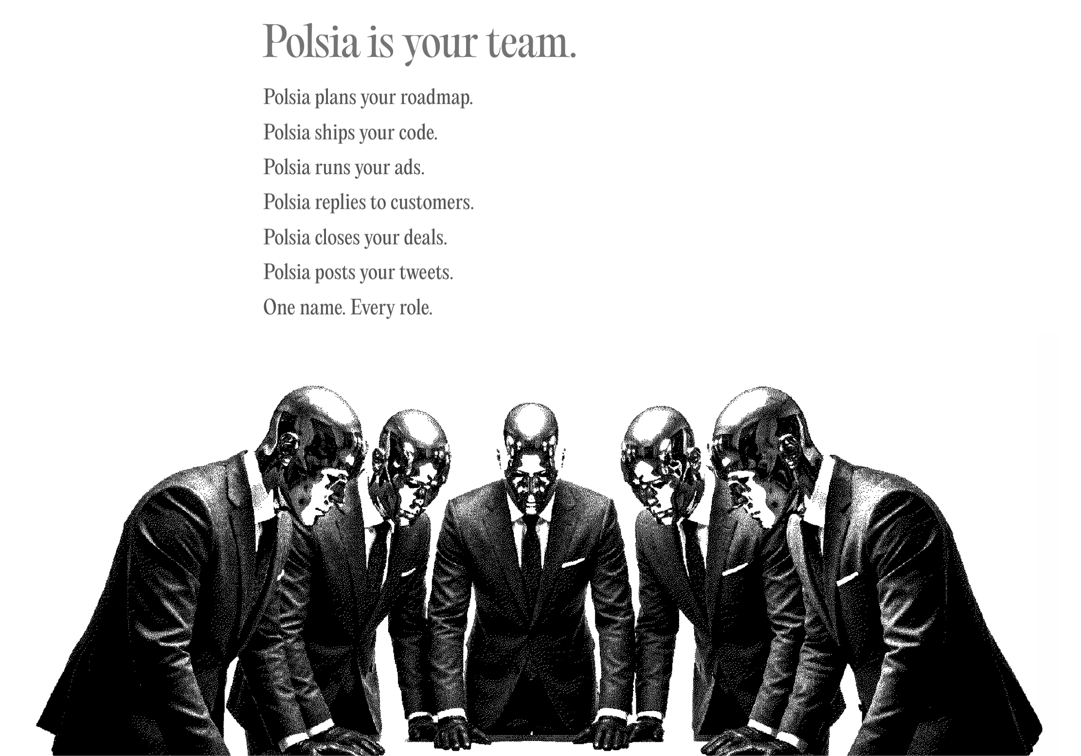 Polsia's roster of specialized agents