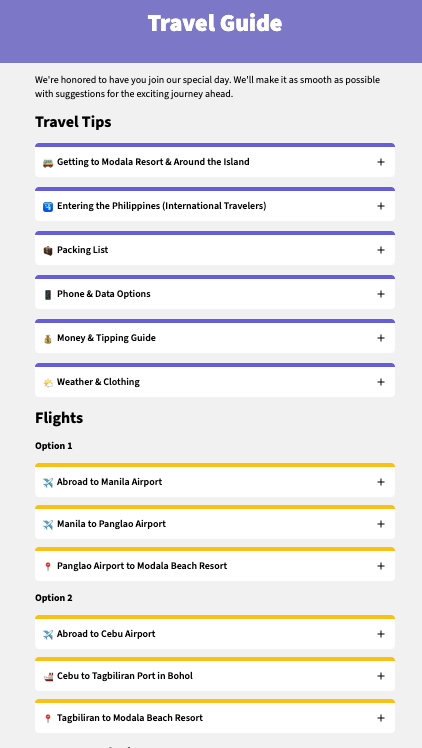 Destination wedding travel guide