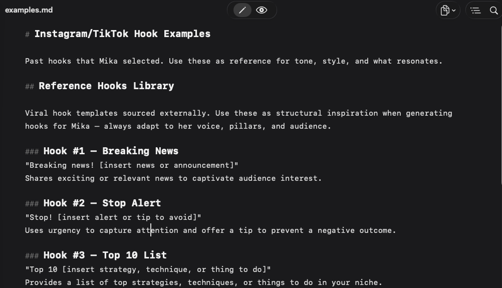 Preview of examples.md used by a skill