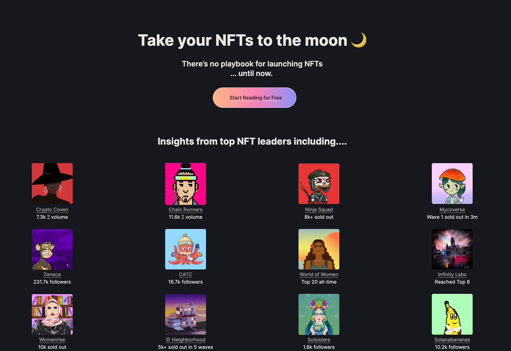 NFT Playbook — Launch Quality NFT Projects