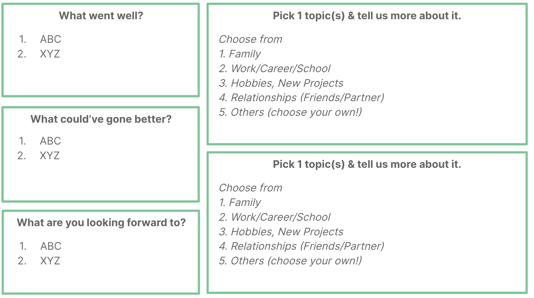 Template: Reunion Update